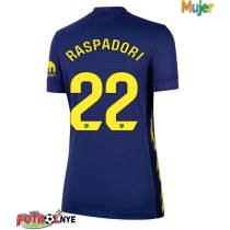 Camiseta Atletico Madrid Giacomo Raspadori #22 Visitante Equipación para mujer 2025-26 manga corta